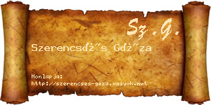 Szerencsés Géza névjegykártya